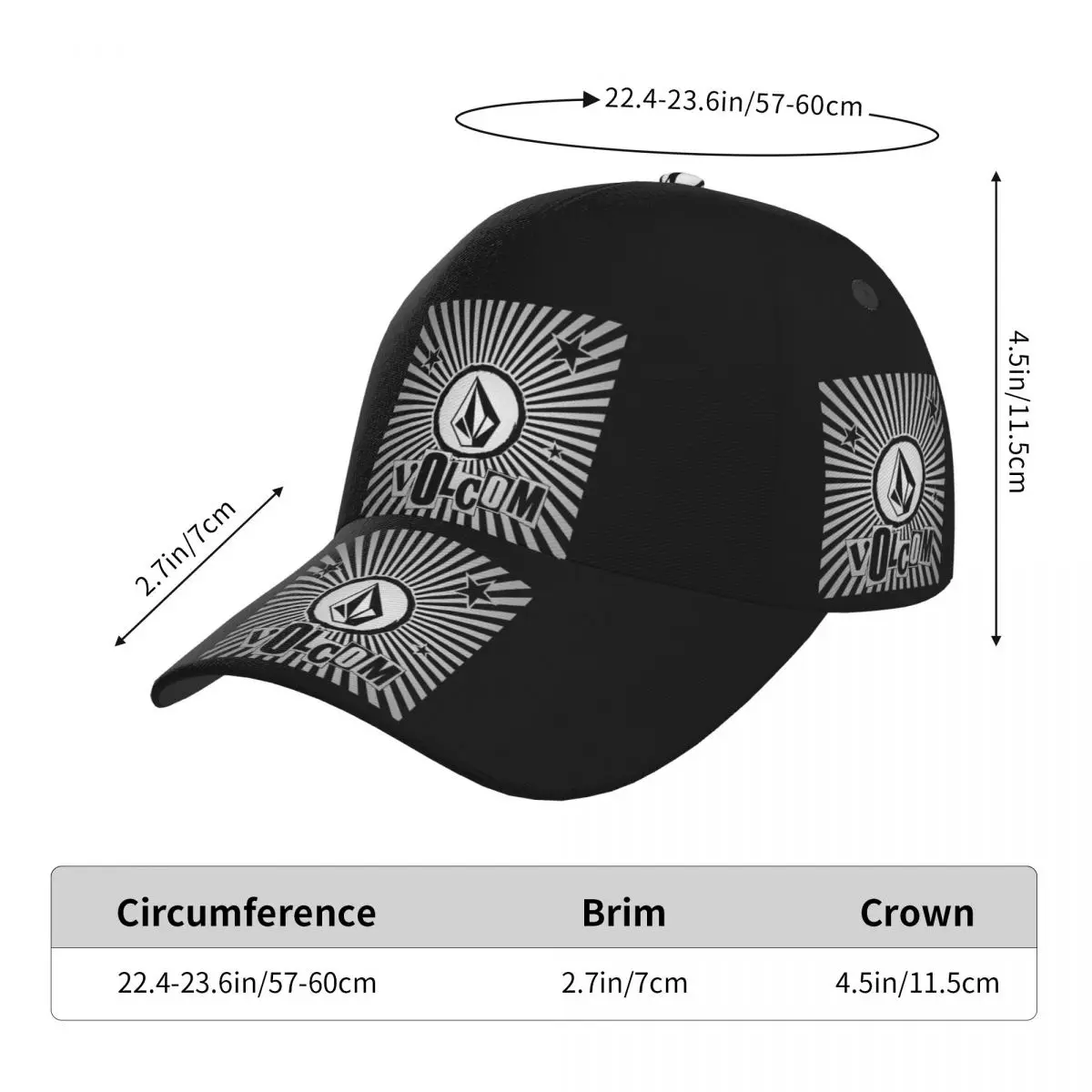 قبعات البيسبول للجنسين V-Volcom Logo ملابس الشارع الشهير الصيف قبعات البيسبول الرياضية قبعة الهيب هوب Casquette
