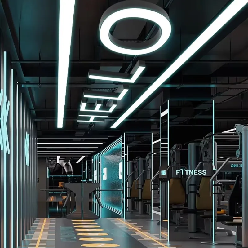 Alphabet Chandelier Office Acrylic Hanging Lamp  Ceiling Letters Led Signage Pendant Light