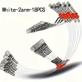 18PCS White 2arm