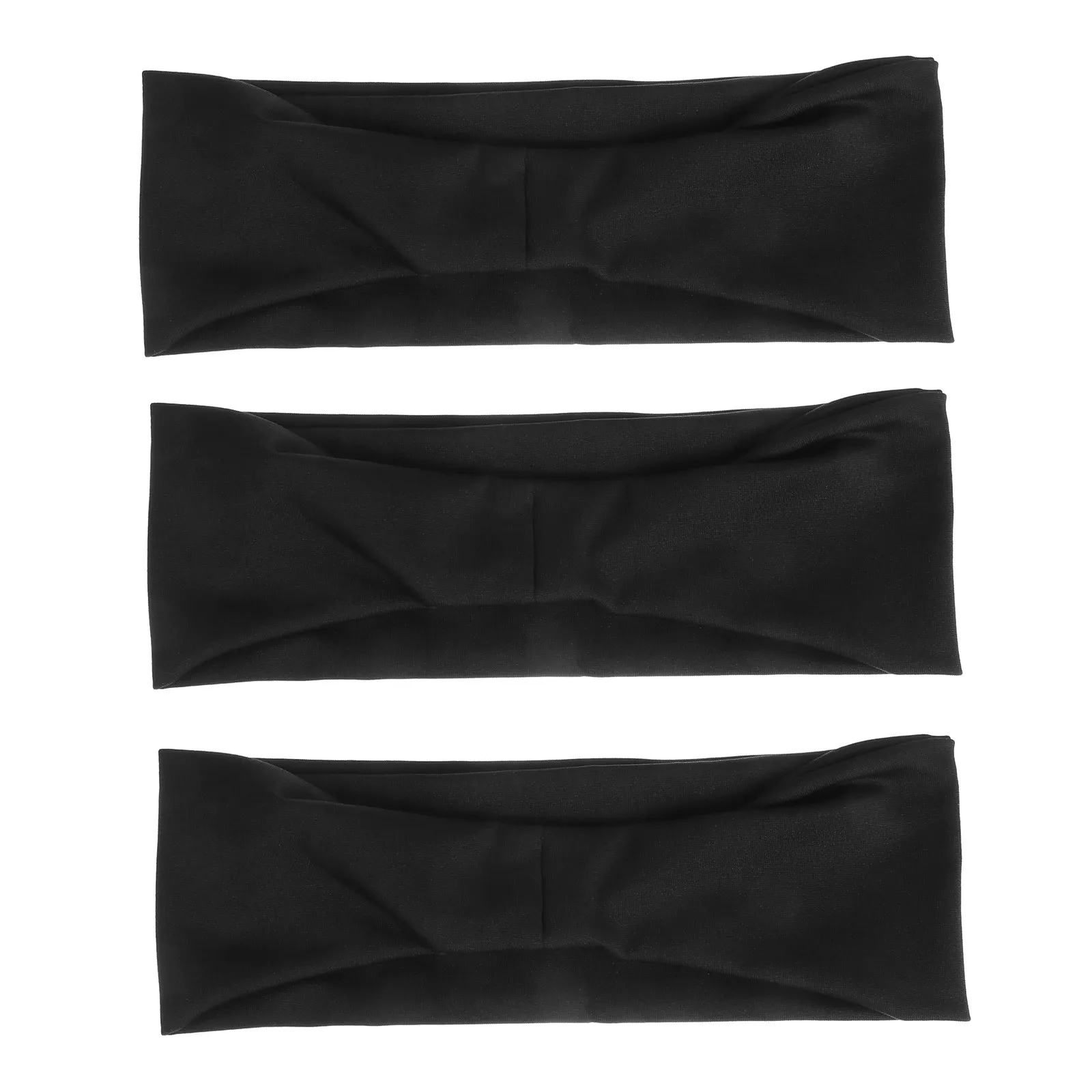 3Pcs Sports Sweatbands Athletic Sweat Headband Elastic Stretchy Running Yoga Workout Fitness Headband for Men Women