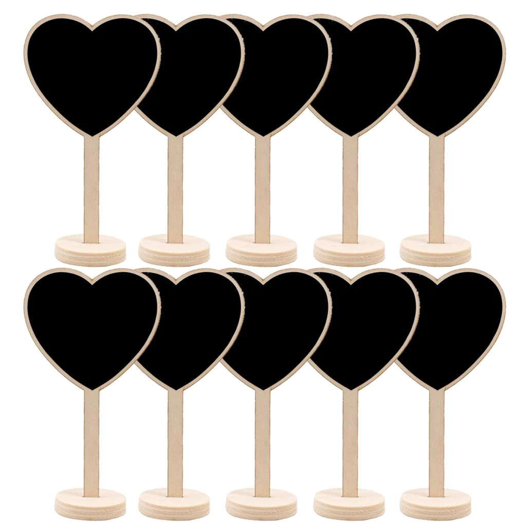 Wooden Wedding Blackboard Mini Chalkboard Tag Message Board for Party Table Home Decoration Favors