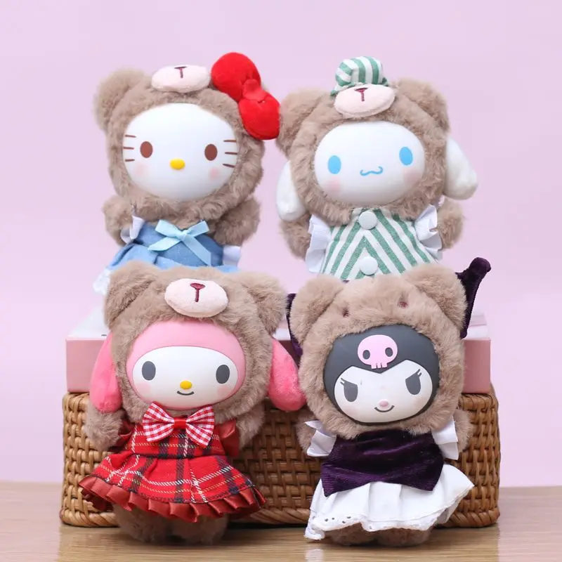 

New Arrival Sanrio Kuromi Plush Toy Keychain Cute Bag Charm Doll Stuffed Animal Accessories