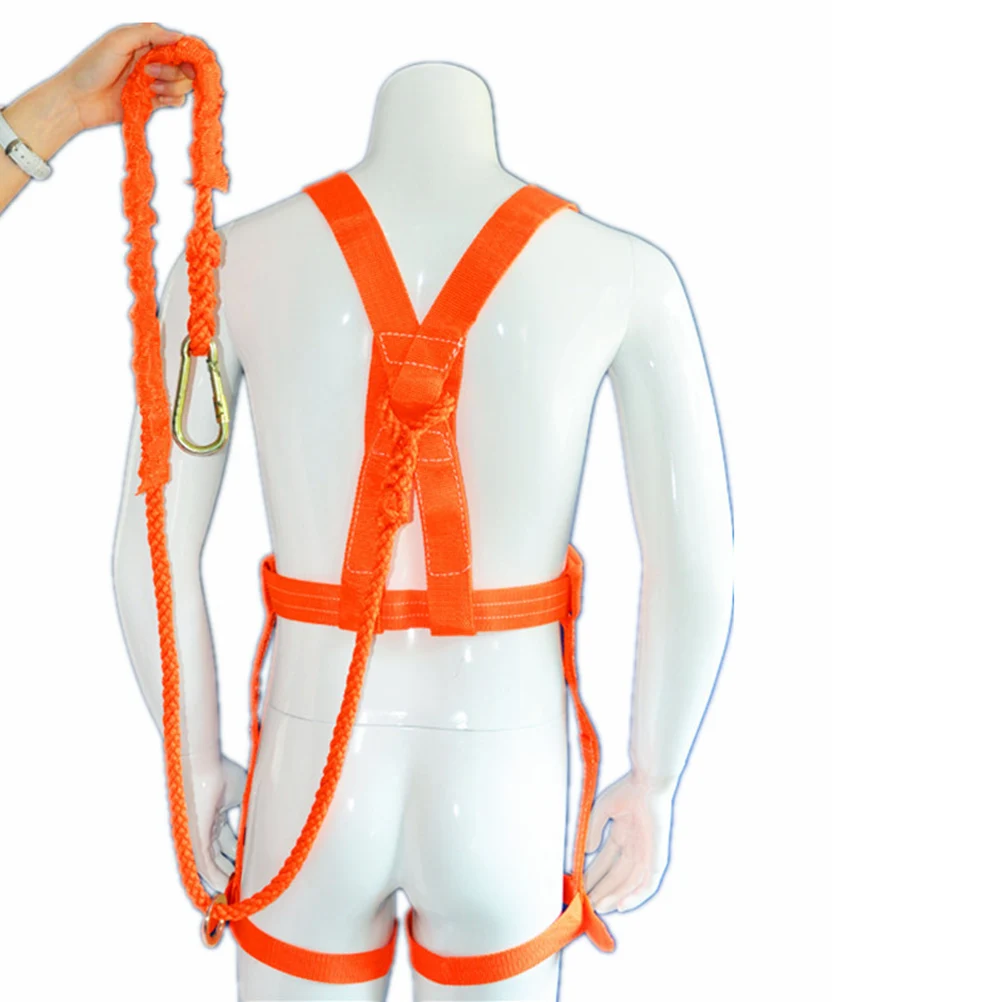 

1pc High Quality Safety Belt for Men High Altitude Harness Anti Falling Whole Body Outdoor Climbing Harness Reinforced Ends