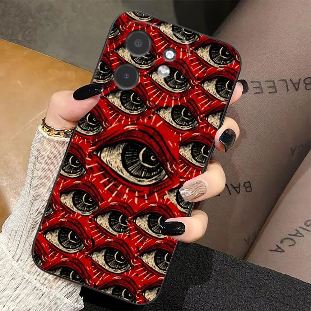 Funda para teléfono Infinix NOTE 12 GT 20 30 40 50 50X 60 TECNO POVA NEO 2 4 5 6 7, Funda protectora con diseño de ojo del demonio de la terror