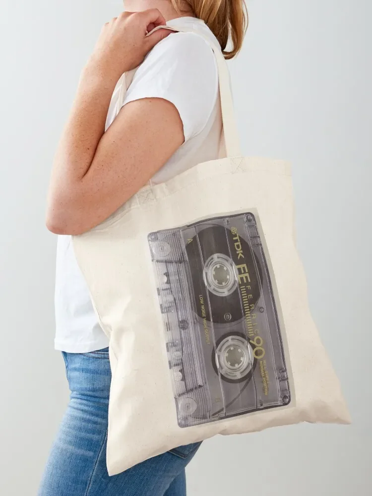 Cassette tape retro - remember those 70s and 80s mixtapes? Cass1 Tote Bag canvas tote bags tote bag men Bag