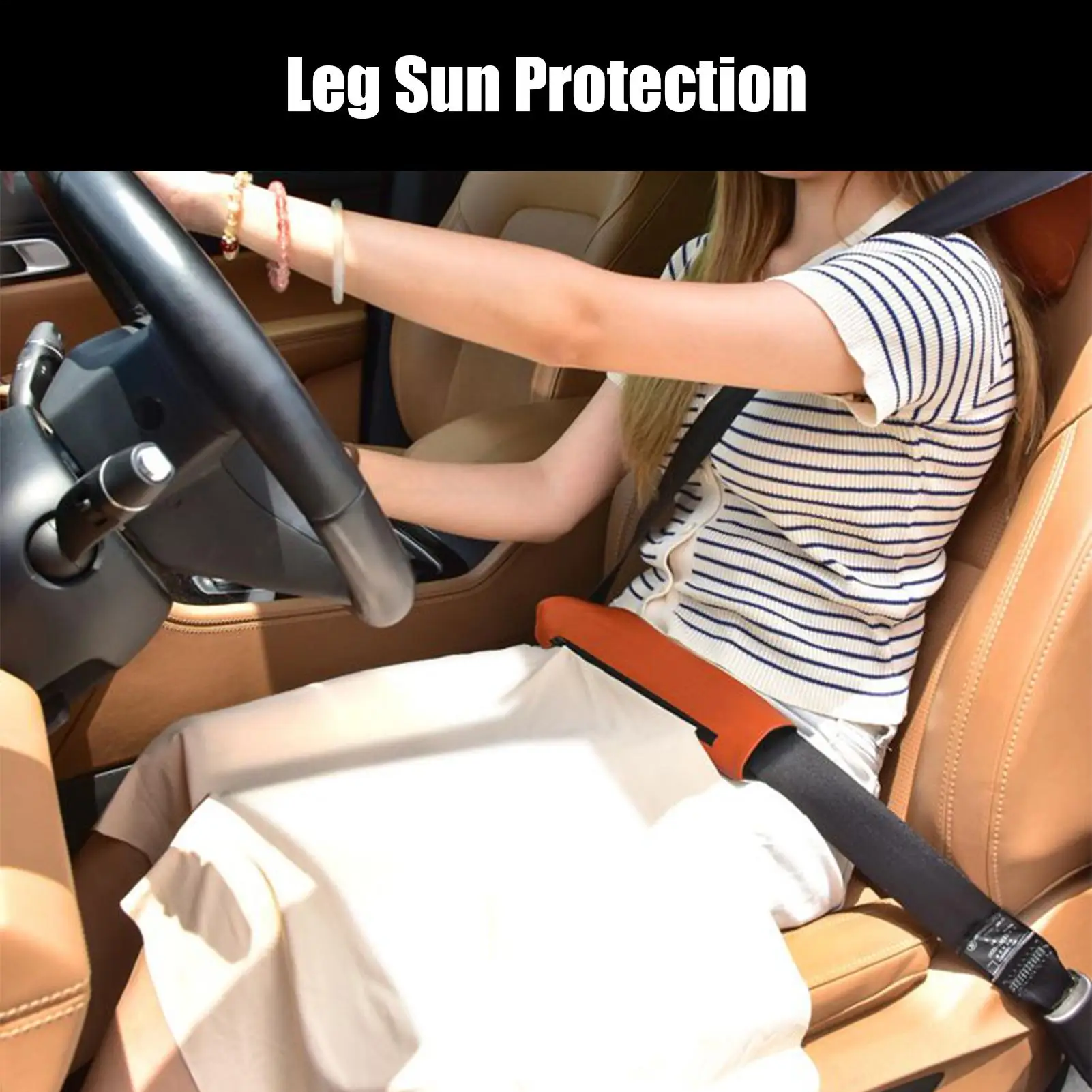 

Car Belt Cover Seatbelt Pad With Leg Sunshade Comfortable Cushion For Women Men City Driving Daily Commuting Highway Work Travel