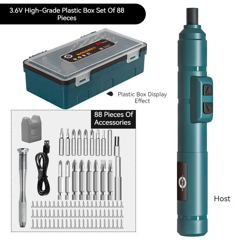 

Wireless Electric Screwdriver Set USB Rechargeable 1300mah Screwdriver Mini 3.6V Home Electric Drill Repair Power Tools