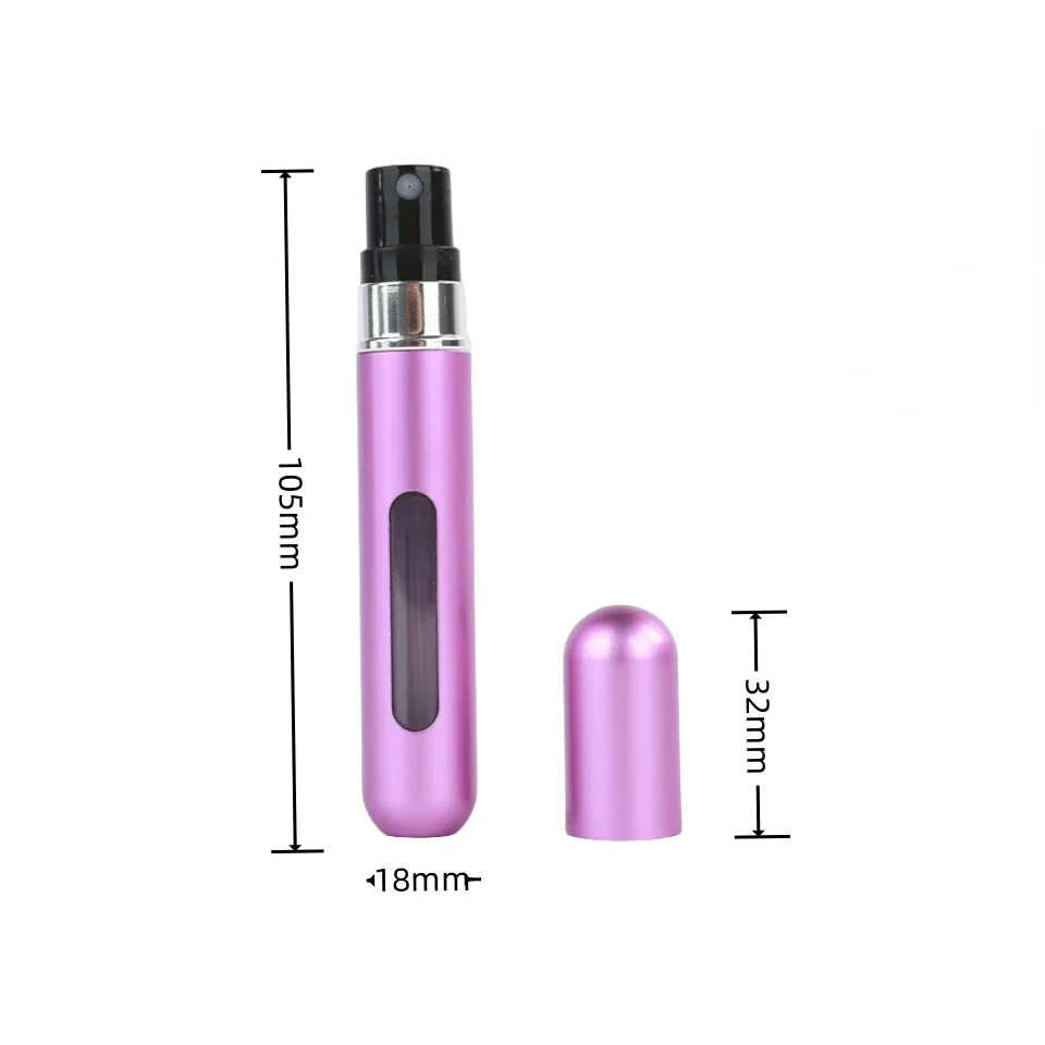 8ml Portable Mini Perfume Refillable Bottle with Spray Jar for Travel Scent Pump Cosmetic Empty Containers Atomizer Care Tool