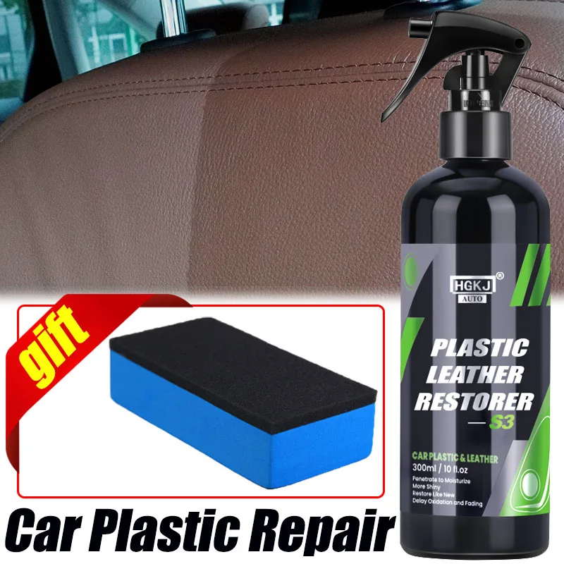 

50/100/300ml Car Plastic Leather Restore Agent Car Interior Shiny Leather Restoration Renovator Car Care Wax Plastics Renovator