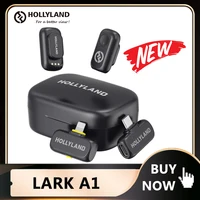 Micrófono inalámbrico Hollyland LARK A1 para iPhone, micrófono Android para entrevista, Vlogging, cancelación de ruido, micrófono profesional