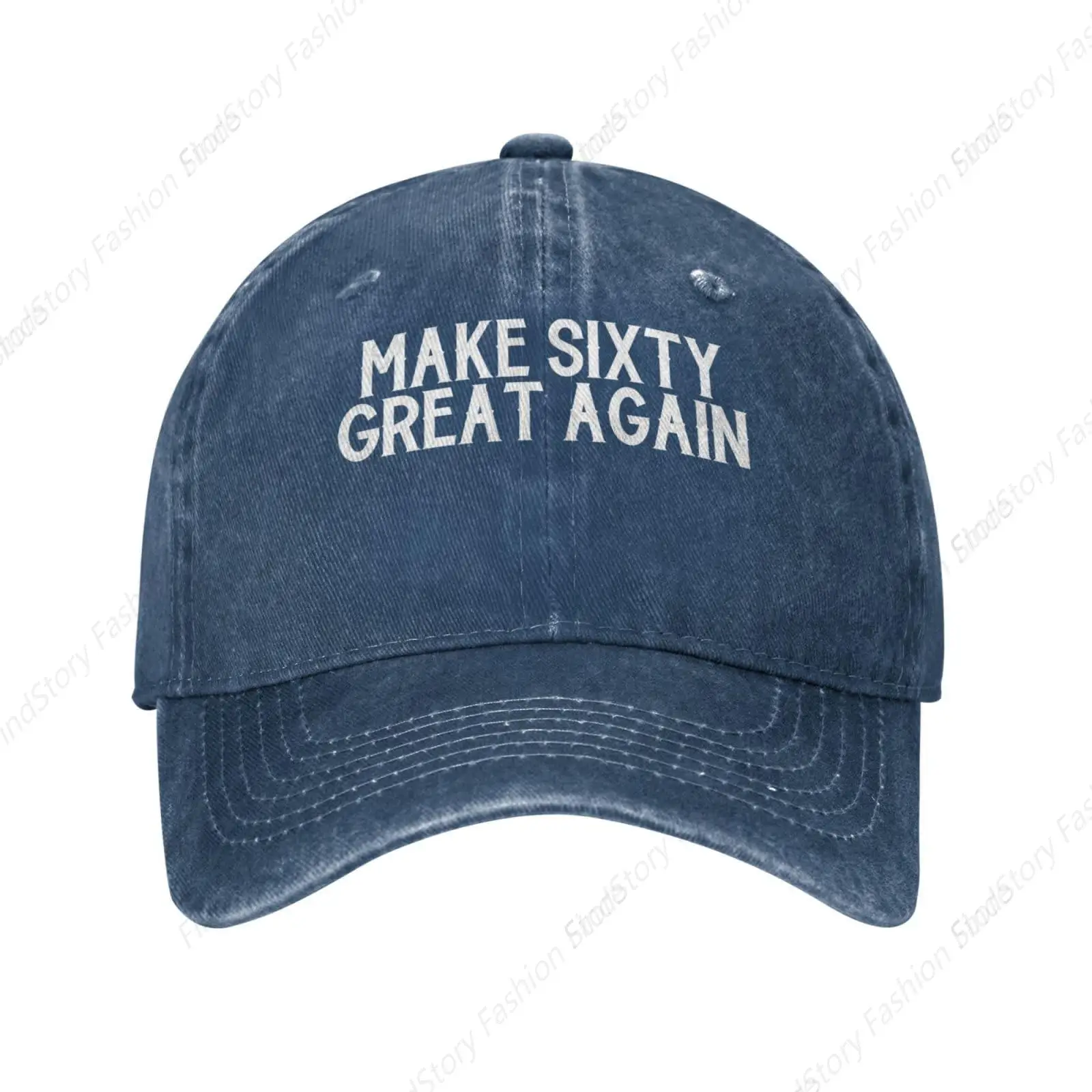 Funny Make Sixty Great Again Retro Baseball Cap Trucker Denim Golf Dad Hat Cotton Adjustable Fishing Daily Outdoor Sports Travel