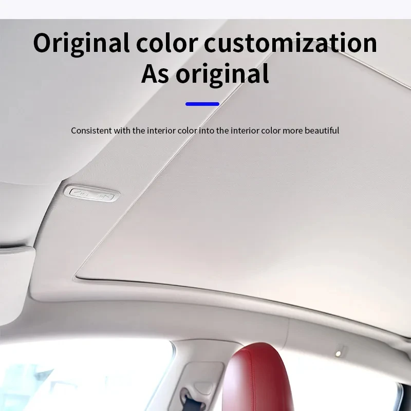 For Tesla Model Y 2024 Electric Sunshade Sunroof Upgrade Cool Sun Shades Roof Front Rear Sun Visor Modification Car Accessories