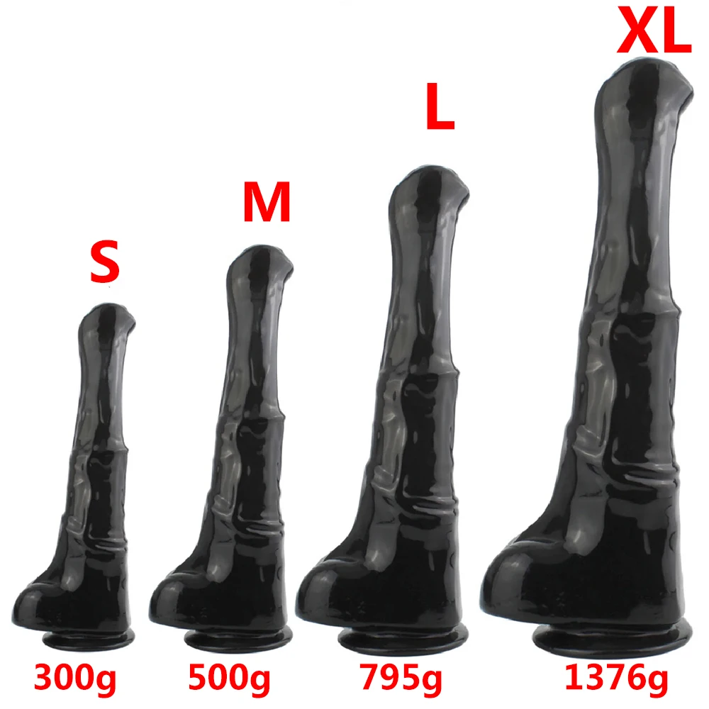 Horse Animal Simulation Dildo Strong Suction Cup Transparent Anal Plug Big Stallion Donkey Penis Huge Vestibule Fisting Expander