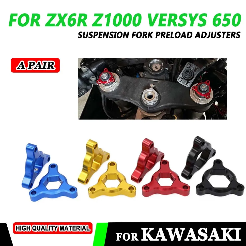 

Motorcycle Front Suspension Fork Preload Adjusters Cap for KAWASAKI VERSYS 650 VERSYS650 Z1000 Z 1000 ZX6R ZX-6R Accessories