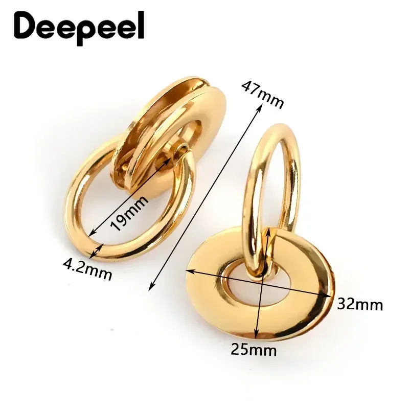 2/4/10Pcs Metal O Ring Bags Side Clasp Eyelet Buckle for Bag Strap Handbag Handle Connect Hooks DIY Leather Crafts Accessories