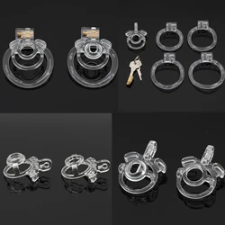 2024 Men's Chastity Cage Lightweight Bondage Hidden Lower Body Penis Lock With 4 Size Cock Rings Gay Sex Toys bdsm Adult Erotica