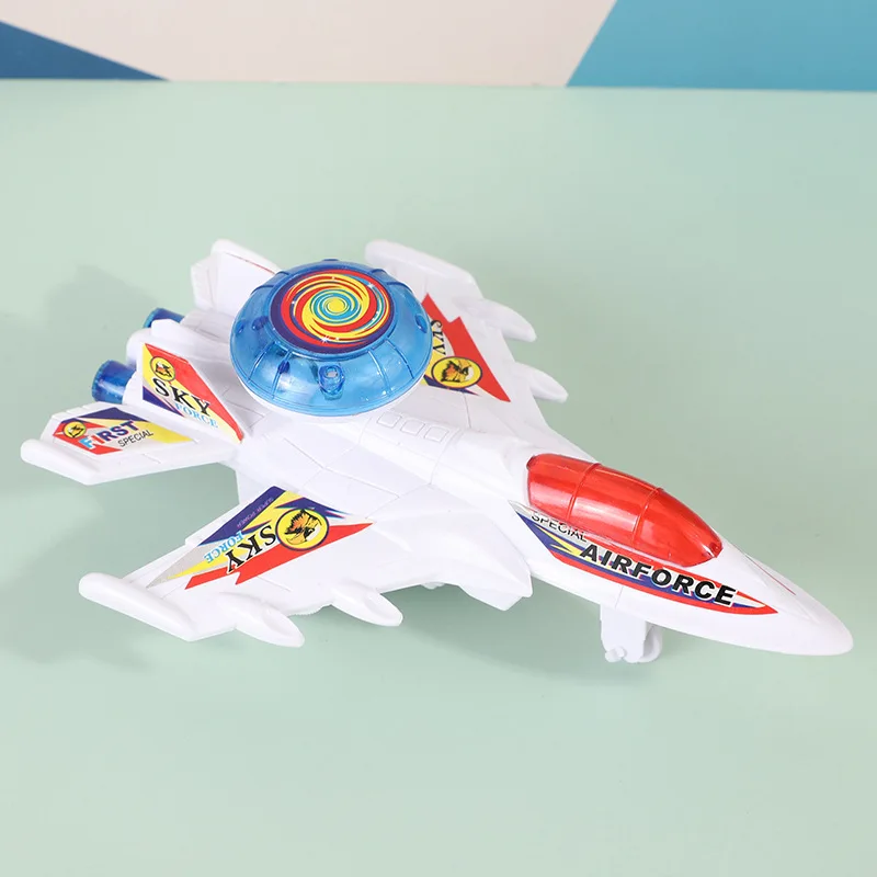 Miniavión de cuerda de tracción para niños, juguete luminoso y creativo, modelo para regalo, 2023