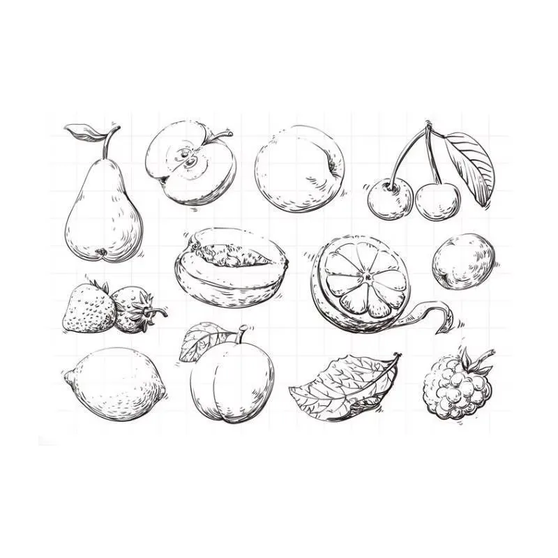 Fruits Transparent Clear Stamps for DIY Scrapbooking/Card Making Fun Decoration Supplies  A0005