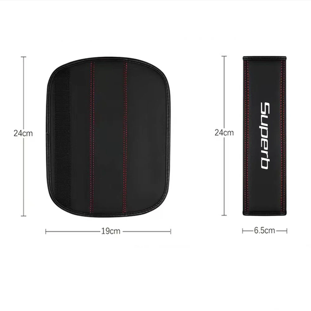 For Skoda Superb 1 PCS Car Seatbelt Shoulder Protector Cover Safety Belt Ornament Car Seat Belt Case Strap Pads
