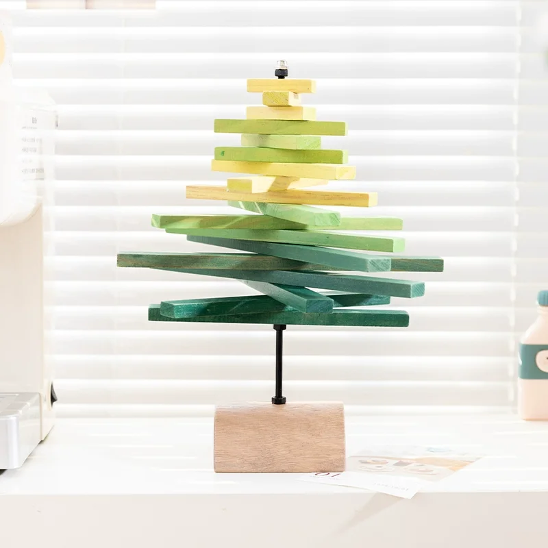 Therapeutic Wood Tree Bookshelf Display Ornament Creative Design Home Teacher Gift, Desk Decor