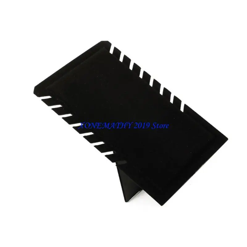 F42F Wszechstronny stojak na naszyjniki z miękkiej flaneli dla miłośników biżuterii i sprzedawców detalicznych zapewnia i