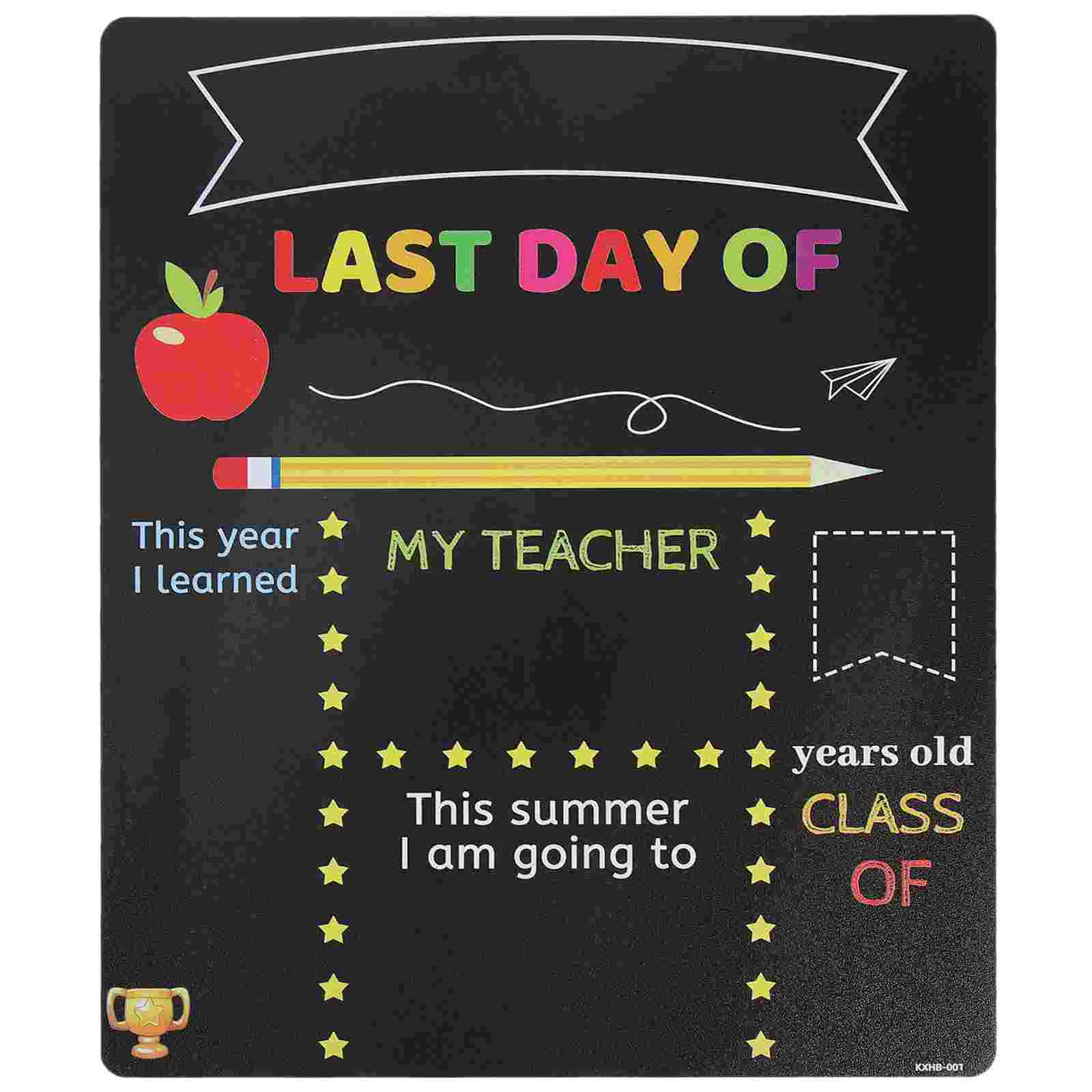 Back-to-school Season Chalk Board First Day of Sign Double-sided Children Chalkboard for Kids