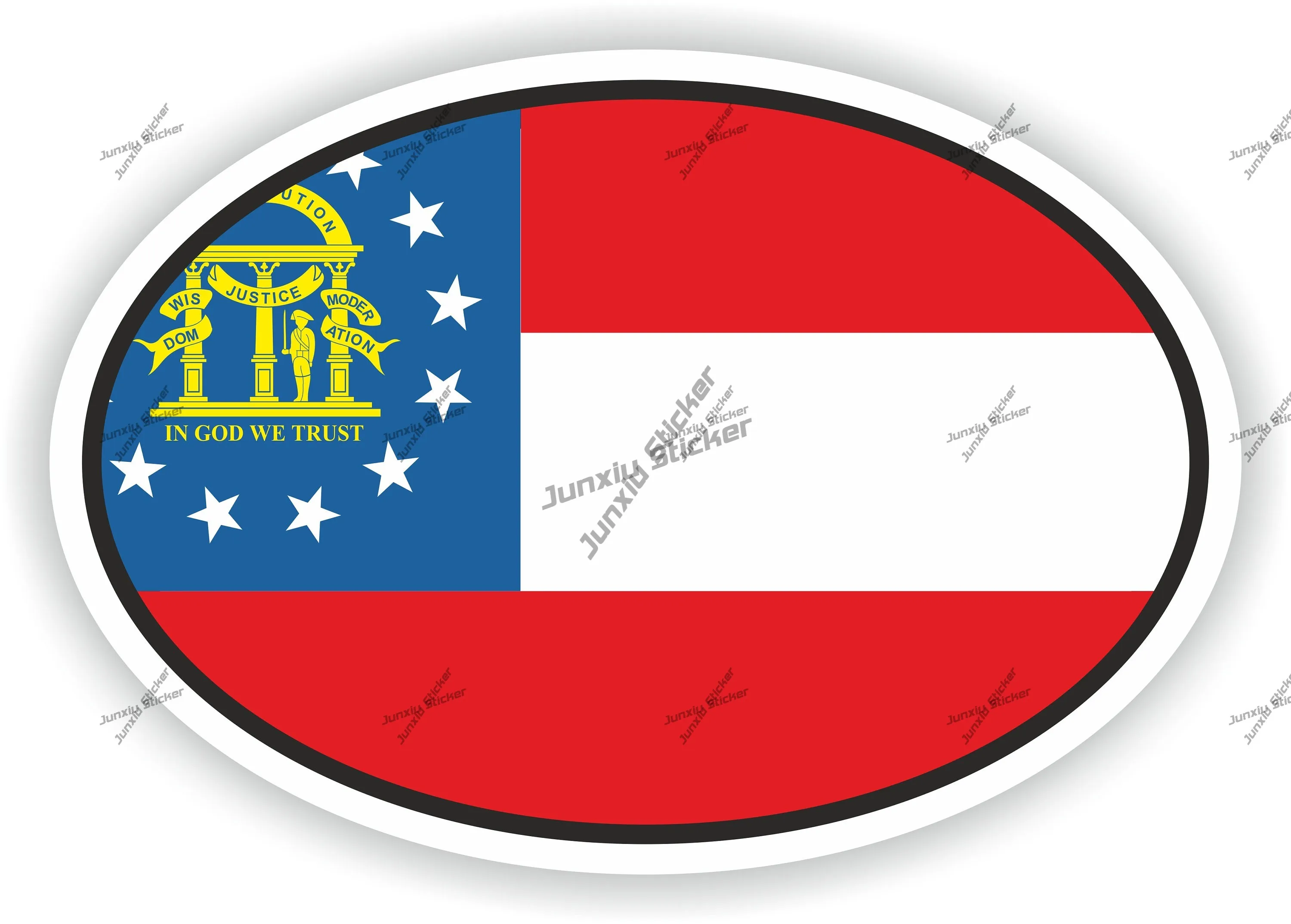 

Usa Georgia Oval Flag Sticker Jdm Decal Knuckles Decoration For Bumper Bodywork Suv 4x4 Sticker Accessories Stickers On Car Door