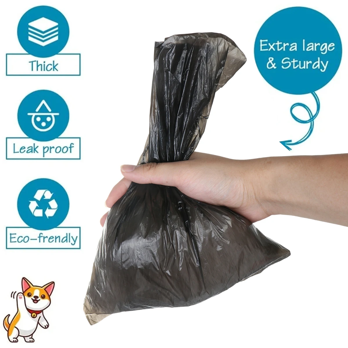 15Pcs/Roll Pet Garbage Bags Fecal Collection Bag For Dogs Fecal Collection Bag For Cats Fecal Collection Bags