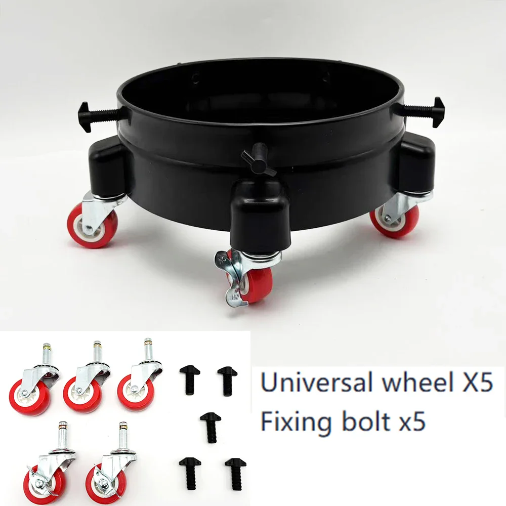 Car wash Removable Rolling Bucket Dolly 360° Turning Swivel Caster Detailing Kit with Wheels Storage Insert Locking Casters image 6