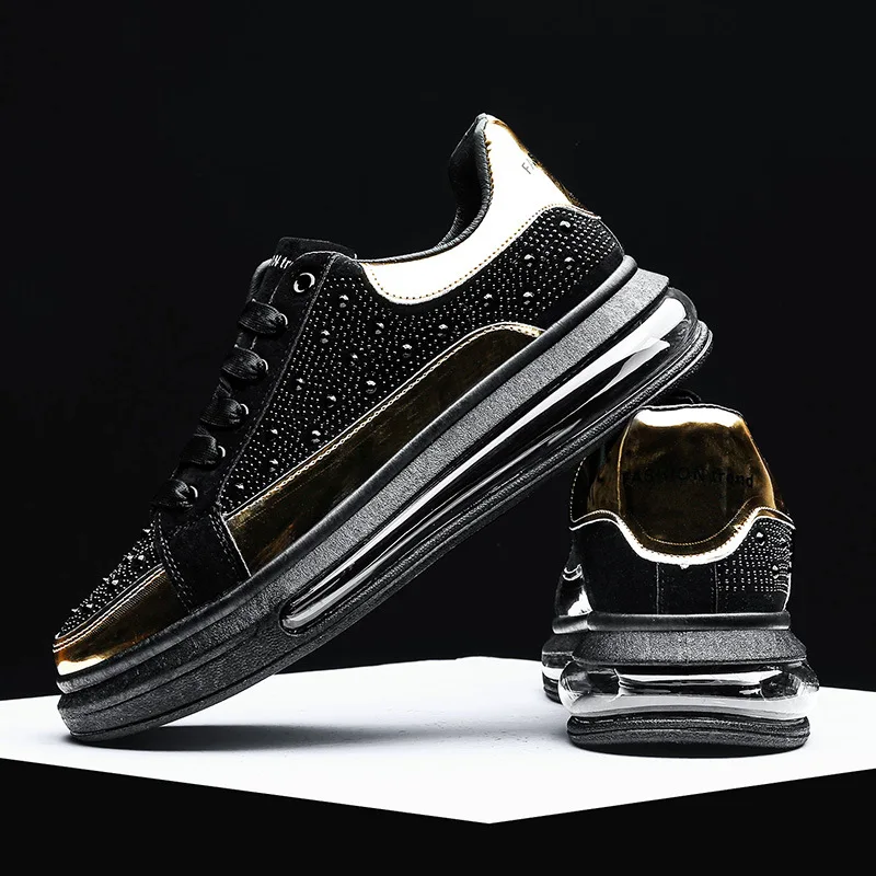 Luxury Original Brand Air Cushion Sneakers For Men Fashion Letter Printing White Board-shoe Soft Lightweight Women Walking Shoes