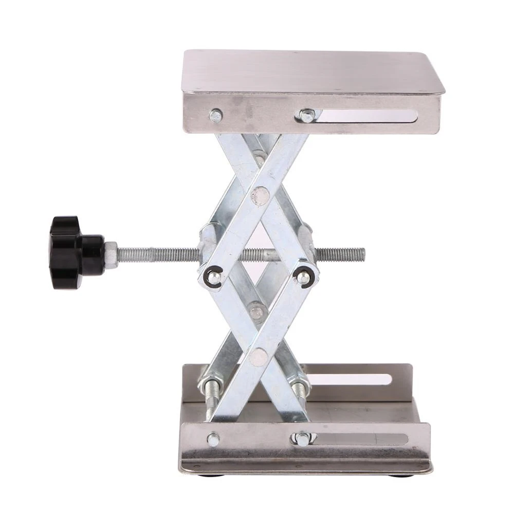 Aluminum Lifter Plate Table 100 Woodworking Machinery Engraving Laboratory Lifting Stand Manual Lift Platform Carpentry Tools