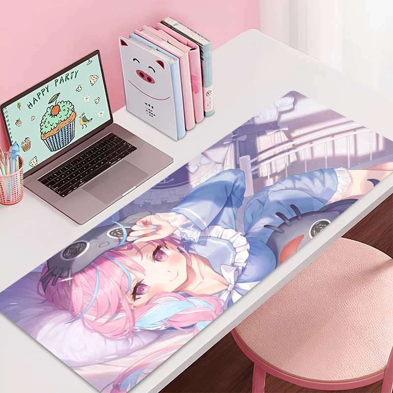Mousepad Hololive Minato Aqua Office Computer Desk Mat Keyboard Mouse Pad Laptop Cushion big Non-slip Deskpad PC Anime Mousepad
