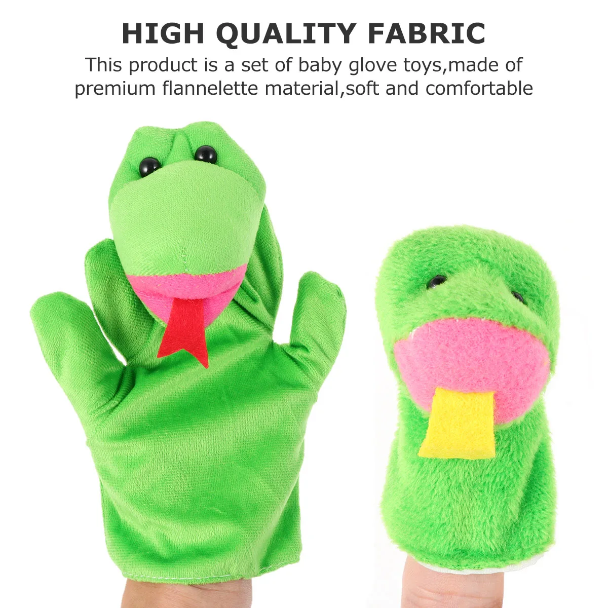 2pcs Snake Shaped Hand Baby Glove Educational Plaything Parent-Child Interaction Kids Snake Finger Puppet Lightweight Fabric