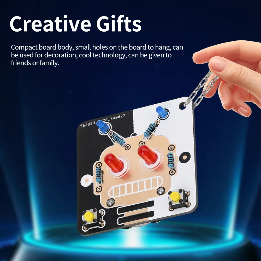 DIY Robot LED Electronics Kits Beginner Learning Welding Fun DIY Kit LED Light Emitting Tube Module For Friend Creative Gift