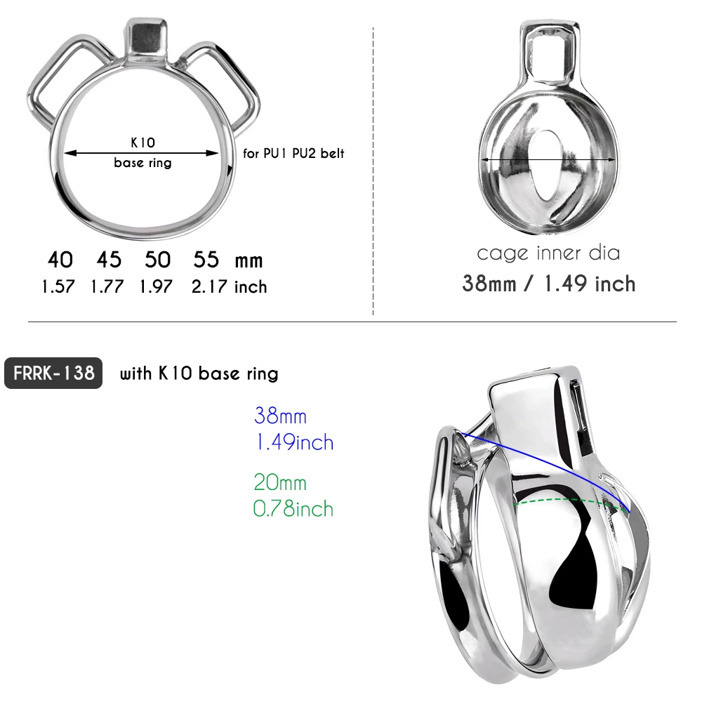 FRRK Metal Clitoris Design Chastity Cage Pussy Shape Cock Lock Bondage Belt Penis Rings Female Sex Toys Adult Goods 정조대 콕링