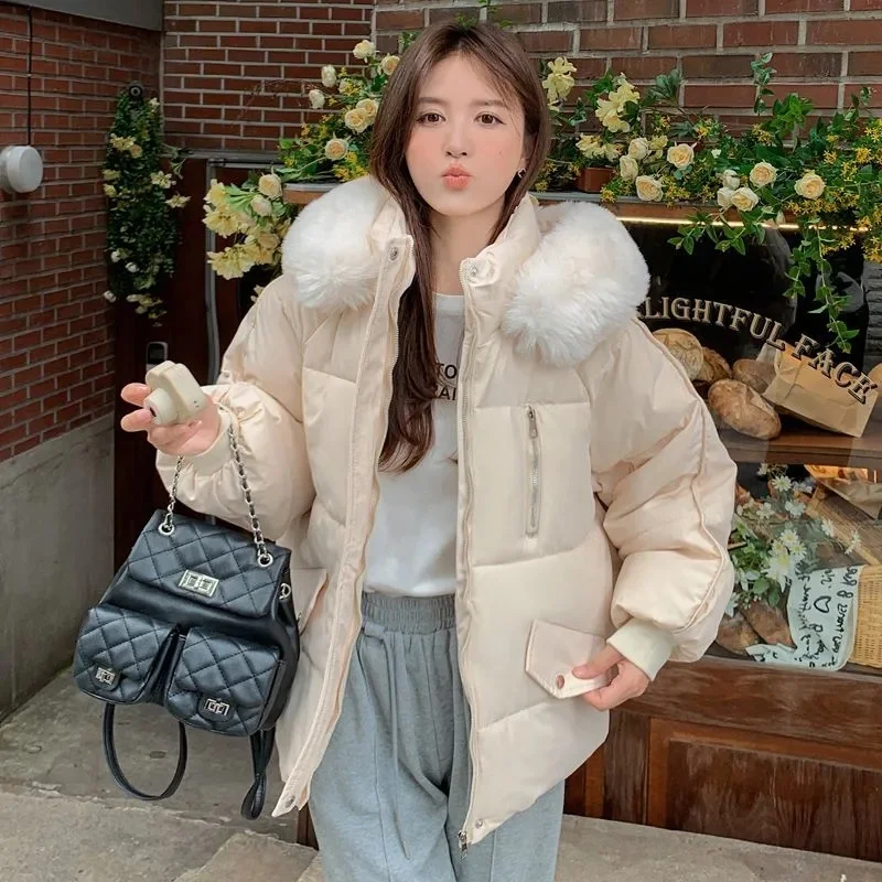 Winter Coat Female Jacket New 2024 New Korean Hooded Parka Warm Big Fur Winter Jacket Women Wadded Ladies Women\'s down jacket