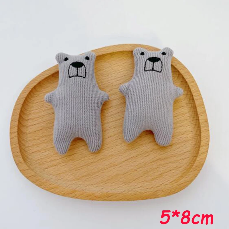 10pcs/lot New Spring Cartoon Fabric Fat Bear Thin Bear Patches DIY Cotton-filled Accessories Children\'s Clothing Bags Decoration