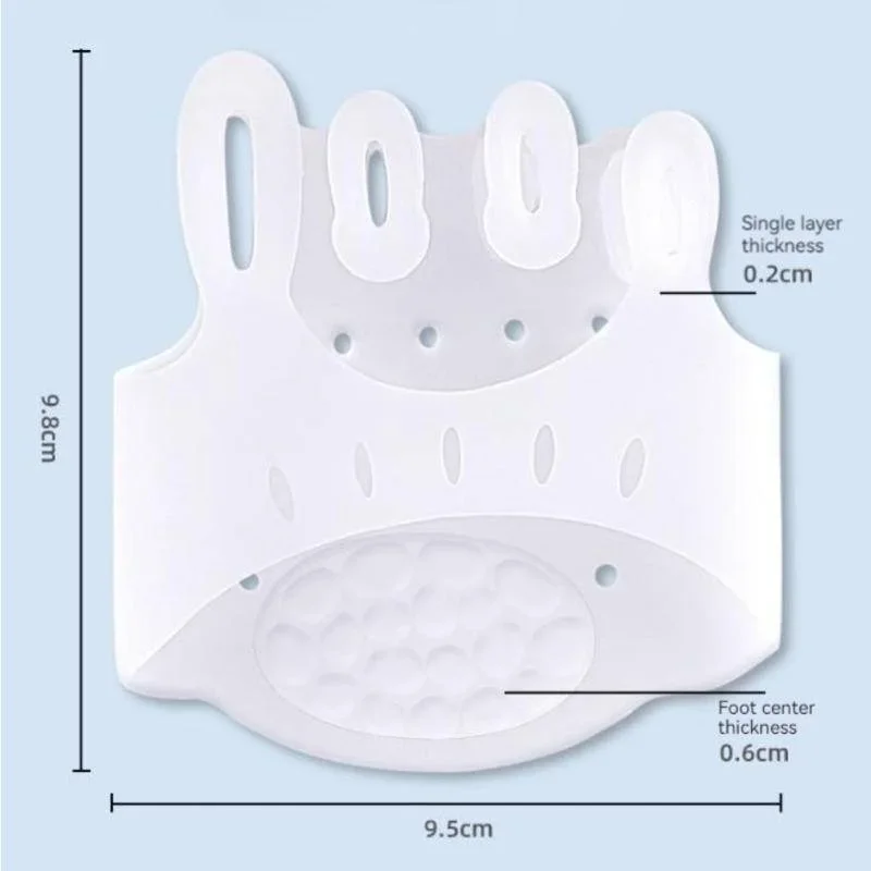 Separadores de dedos de los pies de Gel, Corrector de juanete con almohadilla metatarsiana, cojín para el antepié para el superposición de Hallux Valgus, previene el Protector de callos