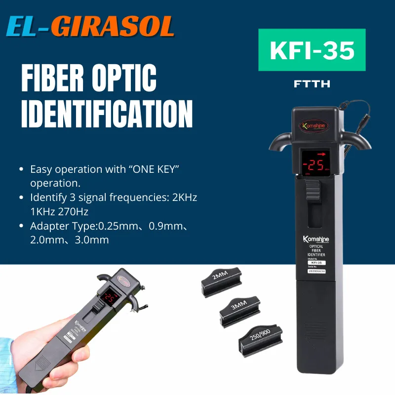 

Fiber Optical Identifier KFI-35 identifiers fiber optic Live Fiber Identifier Applicable for bare fiber 0.25/0.9/2.0/3.0 cable