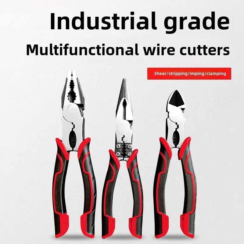 

Multifunctional Heavy Duty Alloy Wire Cutters Diagonal Needle Nose Pliers Hardware Tools Universal Electrician Wire Pliers Set