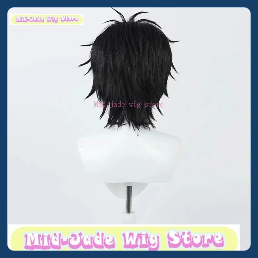Negozio di parrucche di media giada Haikyuu!! Parrucca cosplay Akaashi Keiji Gioco anime Giochi di ruolo Capelli sintetici Costumi per feste di Halloween Puntelli