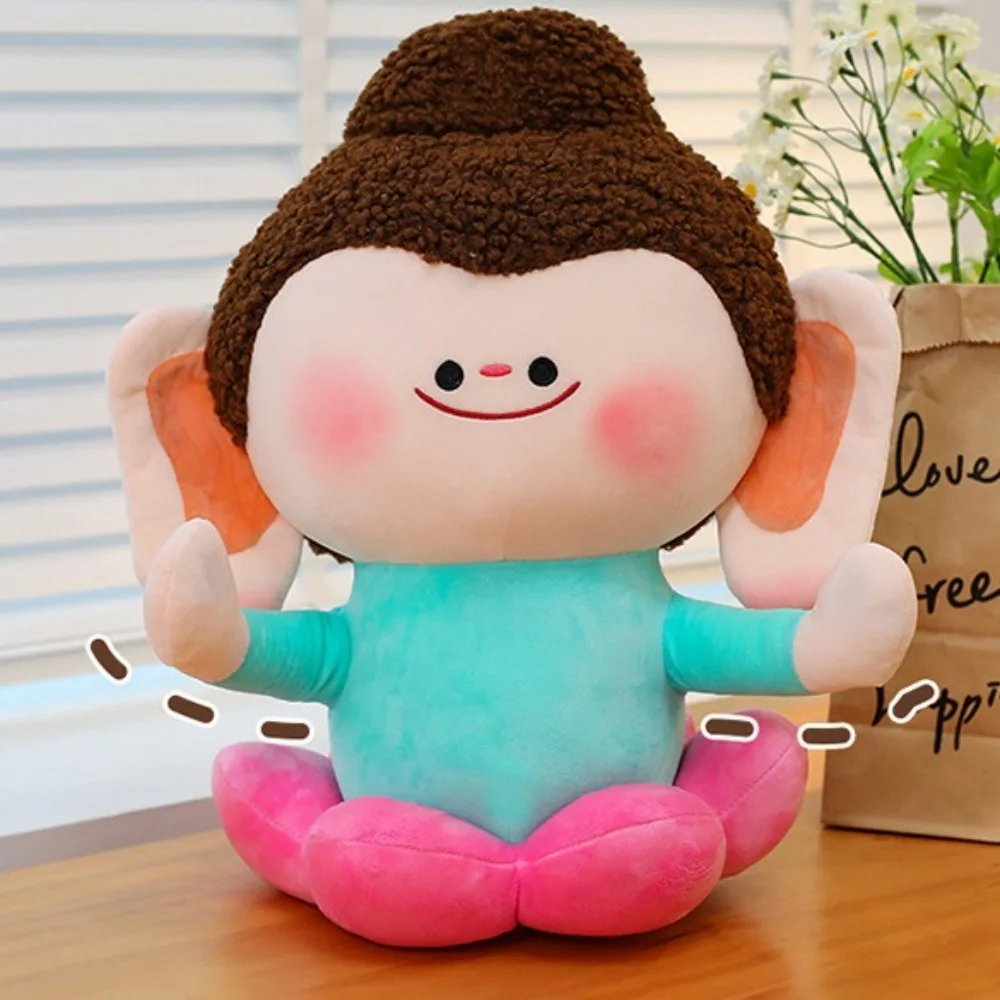 Shakyamuni Buddha Plush Doll Lotus Flower Cartoon Buddha Stuffed Doll Beautiful Symbolism Cute Buddha Plush Toy Children's Toys