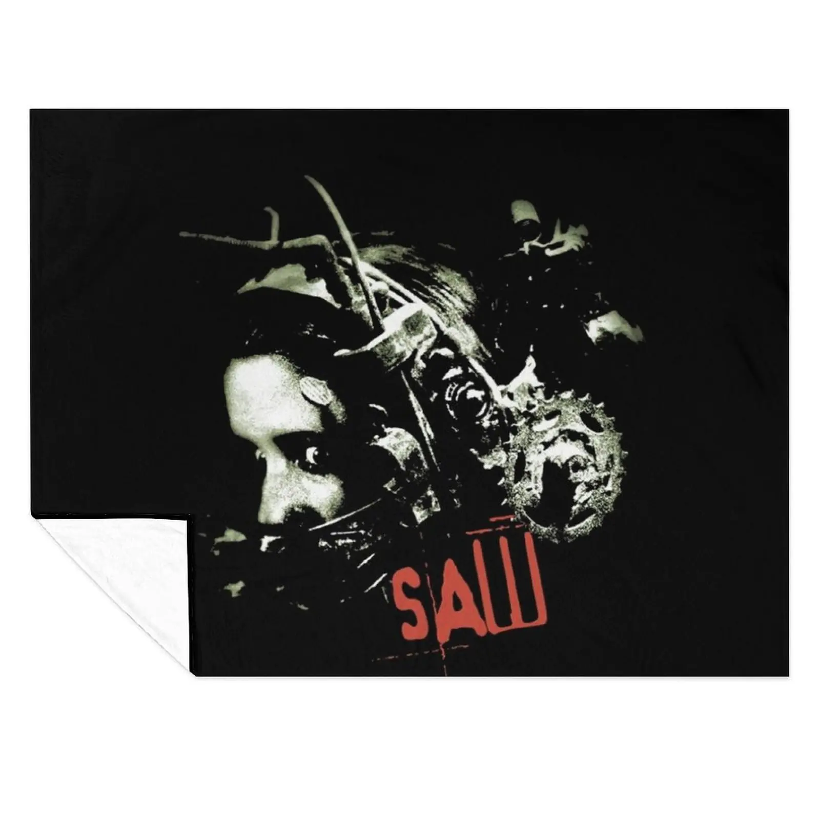 

Saw Horror Movie Retro Throw Blanket Vintage Stuffeds Summer Hairys Blankets