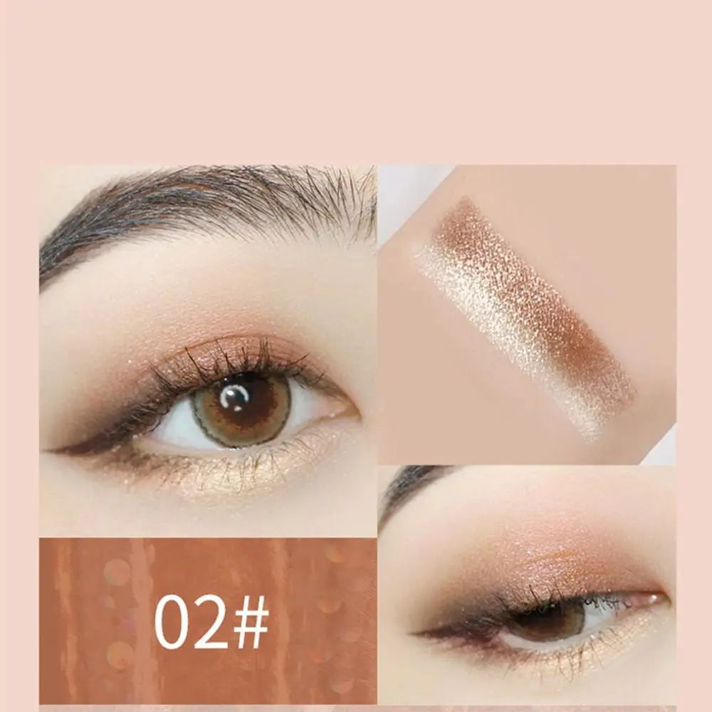 Waterproof Eyeshadow Stick Pearly Shimmer Double Color Eye Makeup Tool Gradual change Fine Flash Eye Shadow Pen Women