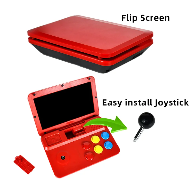 Caixa de jogos de vídeo arcada a13 10 Polegada tela joystick hd saída retro tv game console flip screen fácil realizar