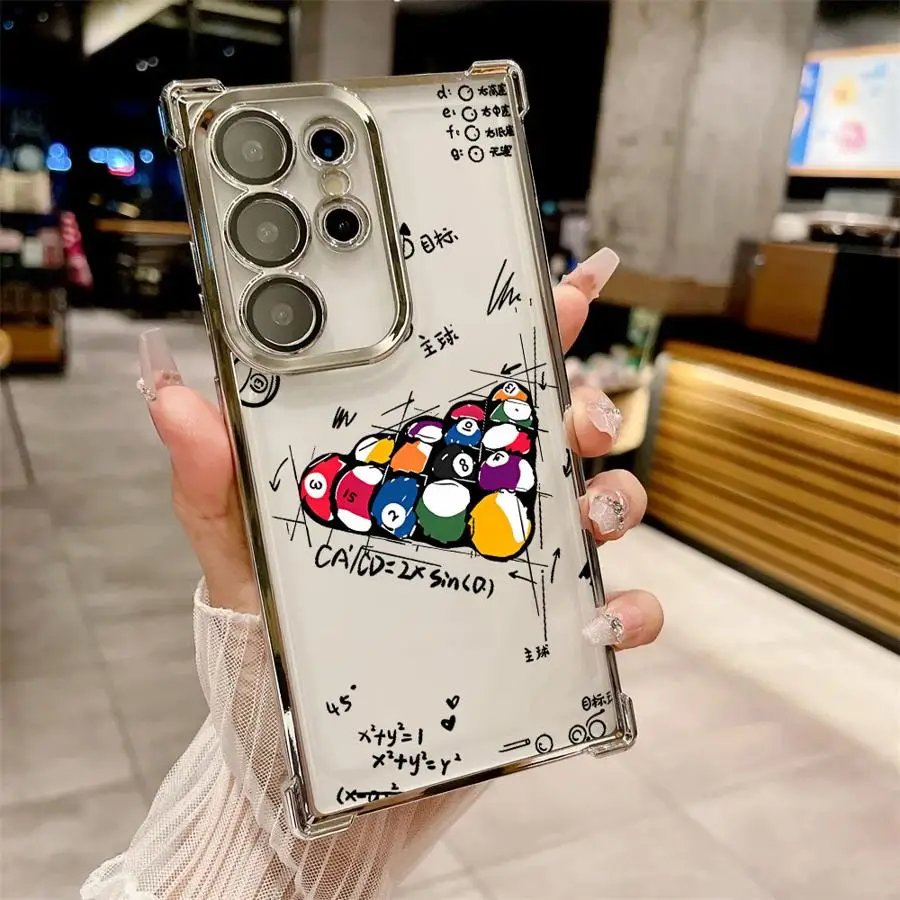 Casing untuk Samsung Galaxy S25 Edge S20 FE S24 S23 S21 Plus S22 Ultra Soft Phone Cover Pola Tutorial Rubik's Cube