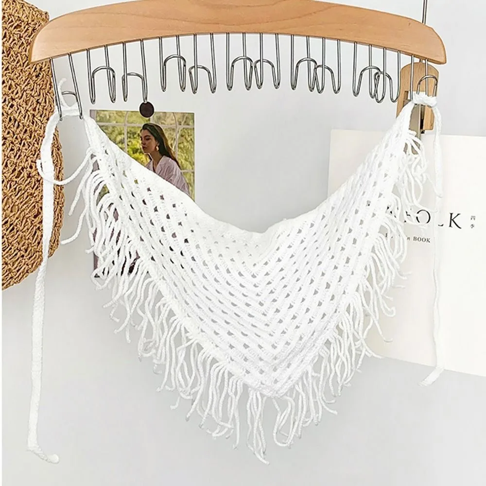 

Bohemian Knitted Back Flap Hollowing Out Hand-knitted Knitted Butt Flap Crocheted Multifunctional Tassel Hip Apron Photo Props