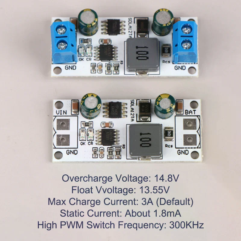 SDLA12TA MPPT Solar Controller 12V 1-1000AH Lead-Acid Battery Charging Module for Solar Panel Regulator Charger Board