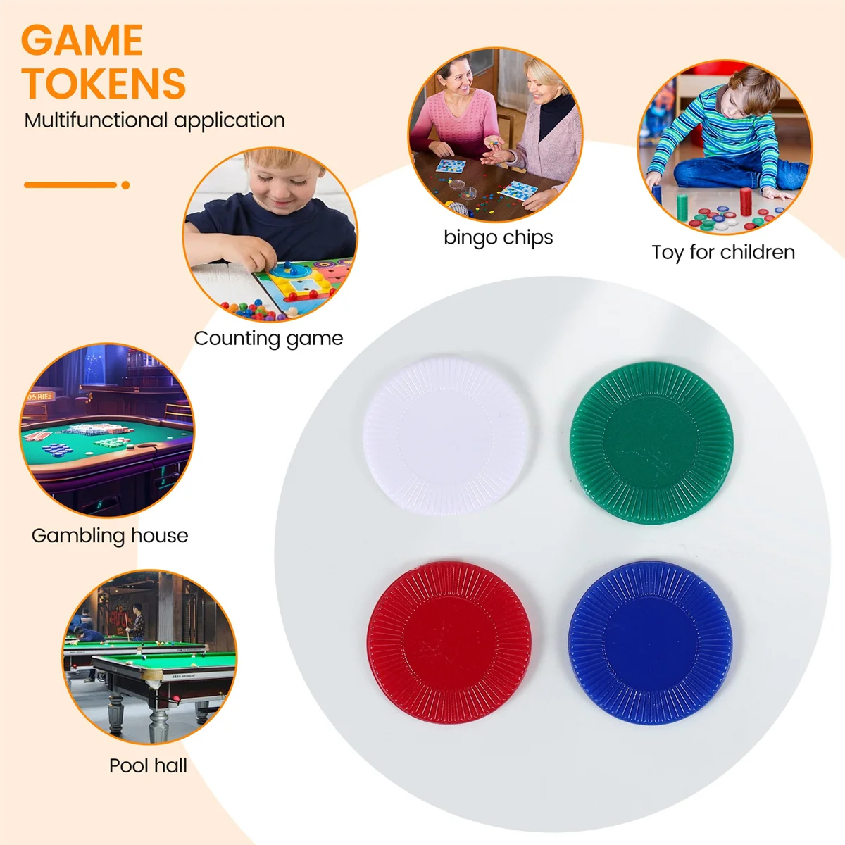 

2025 + 400 шт. пластиковые фишки для покера, игровые фишки, 4 цвета, счетчик карт для игры, подсчет фишек для игры в бинго, 3