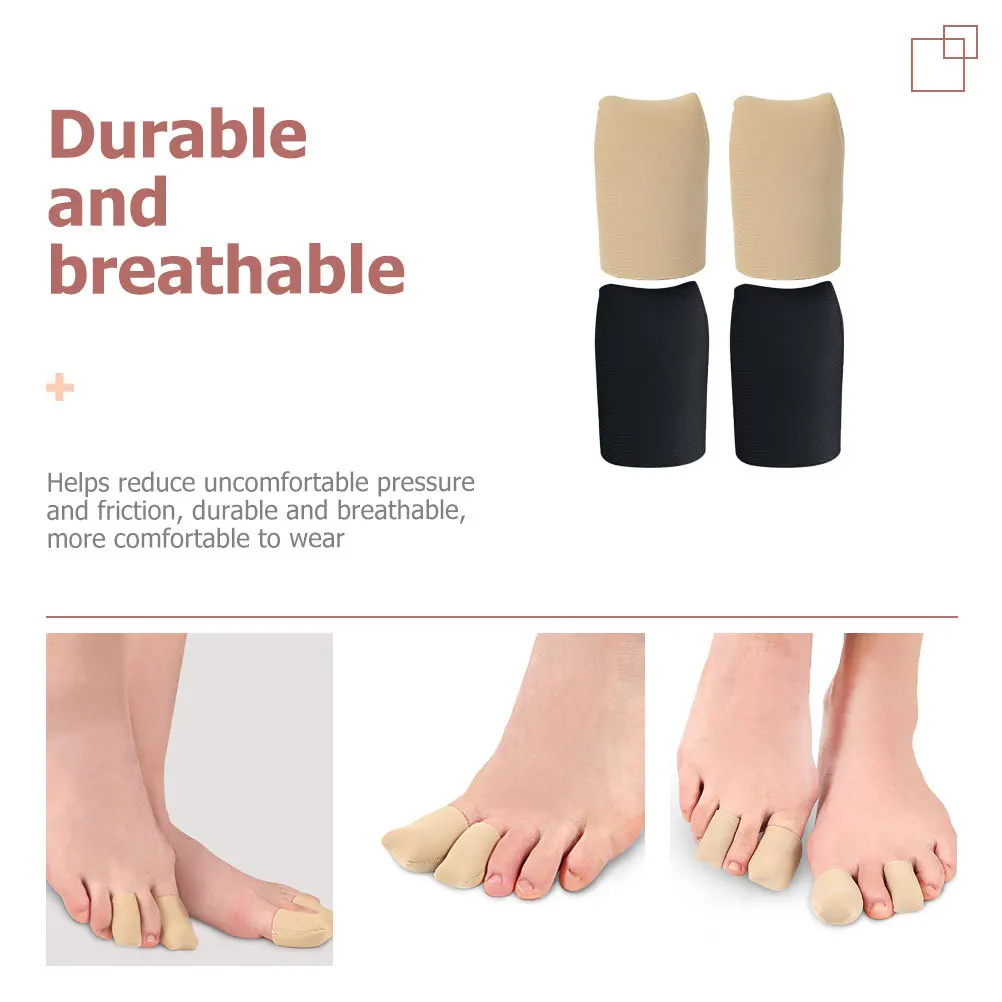 

2 пары противоизносных защиты пальцев ног, дышащая тканевая подкладка с силиконовой подкладкой, закрытая верхняя крышка для облегчения боли, бега, ежедневного комфорта
